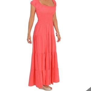 ☀️SALE! BEAUTIFUL☀️SZ MED DEEP CORAL MIDI DRESS!☀️